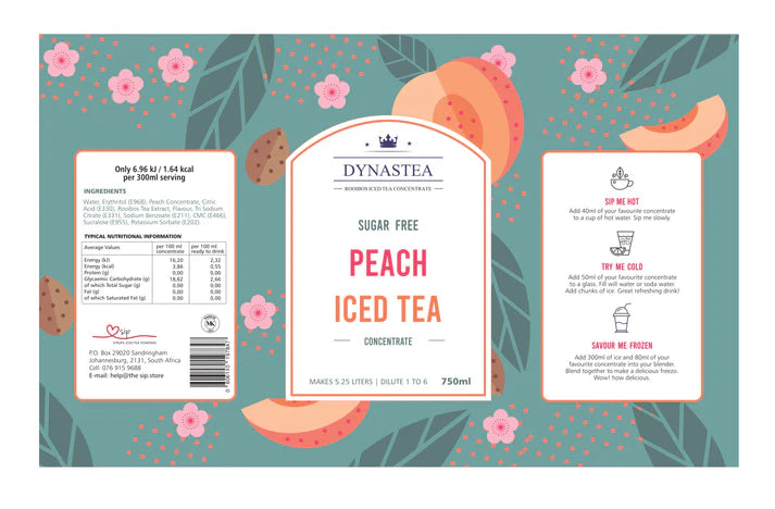 Dynastea Peach Ice Tea 750ml 6/CS