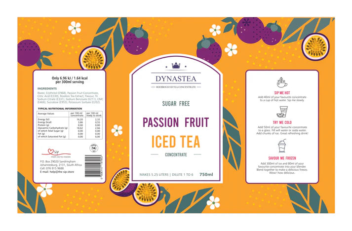 Dynastea Passion Fruit Ice Tea 750ml 6/CS