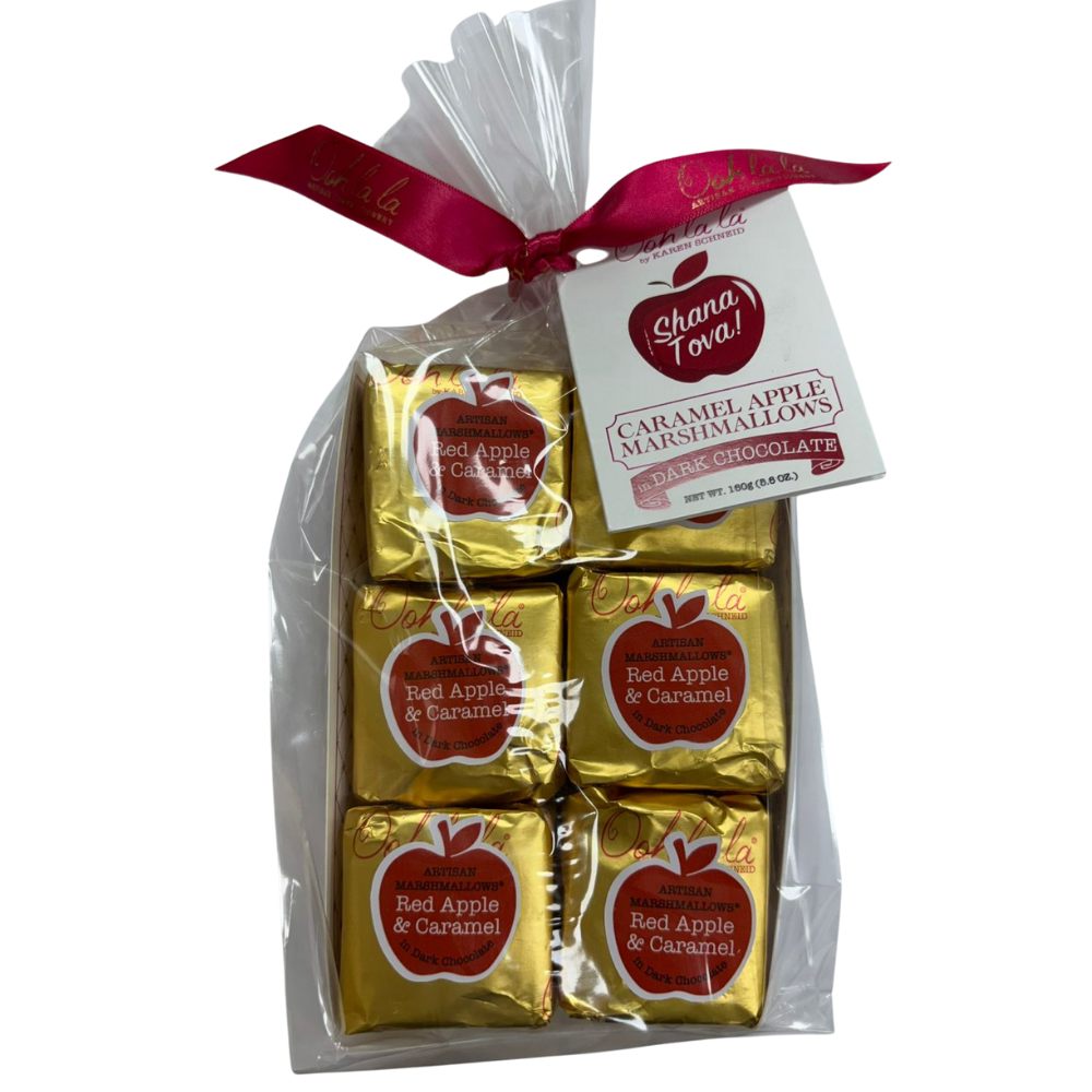 Ooh La La Marshmallow Red Apple in Dark Chocolate 6pc