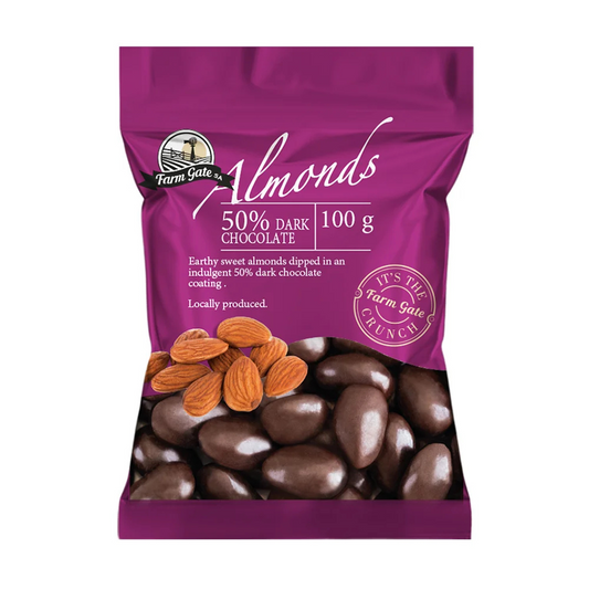 Farm Gate Dark Chocolate Coated Almonds 100g 18/CS