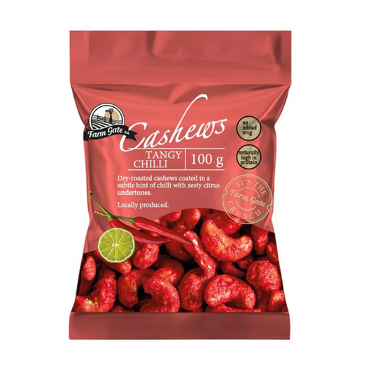 Farm Gate Cashews - Tangy Chilli Flavoured 100g 18/CS