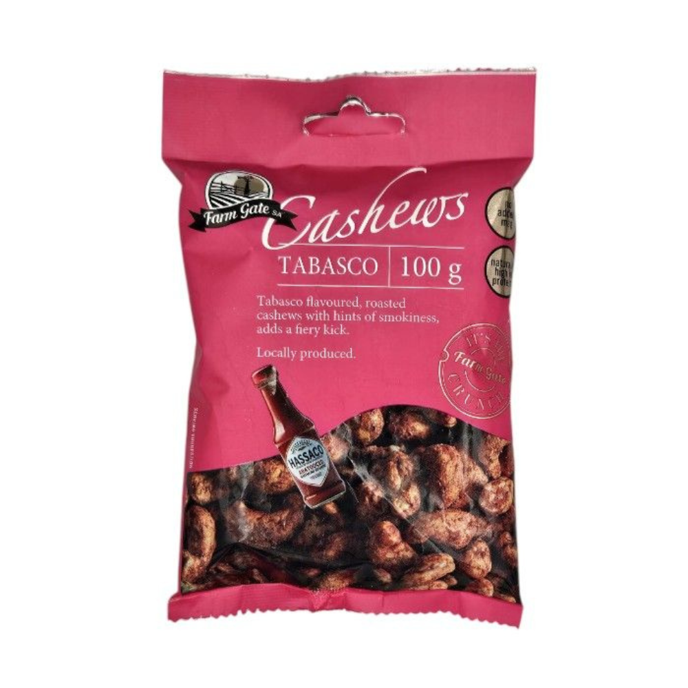 Farm Gate Cashews - Tabasco Flavoured 100g 18/CS